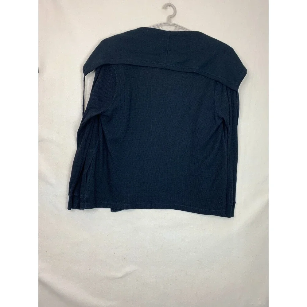 Ralph Lauren Women's Sport Cardigan Black Open Front Long sleaves size ‎ XL